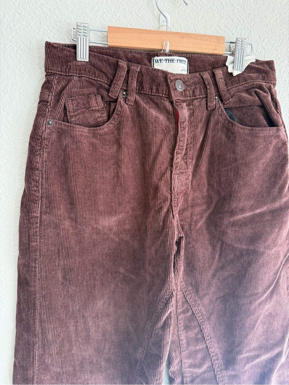 Free People x We The Free Risk Taker Cord Straight Leg in Chocolate Truffle - Picture 5 of 10